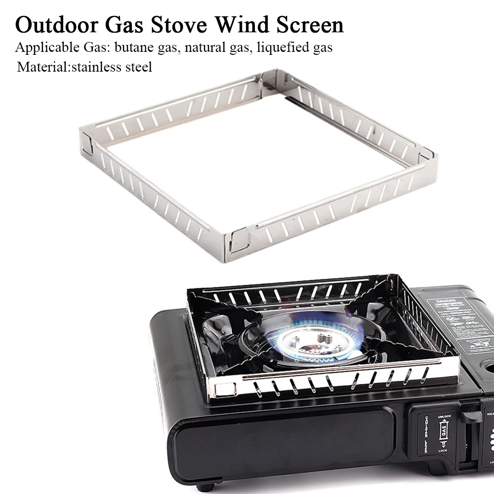 Outdoor Gas Camping Oven - Outdoor Gas Stove Wind Screen Stainless