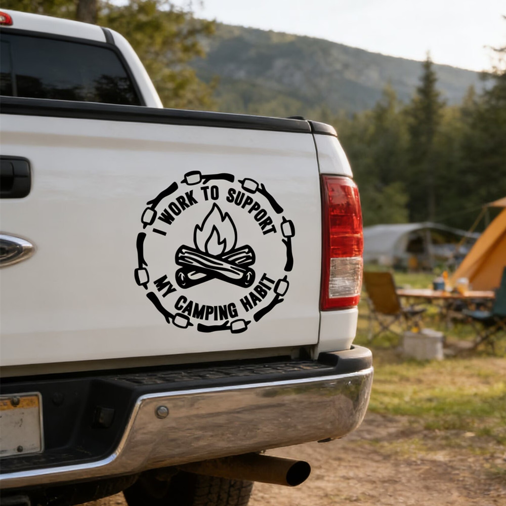 Outdoor Camping Quotes - Funny Camping Quote Car Sticker Waterproof