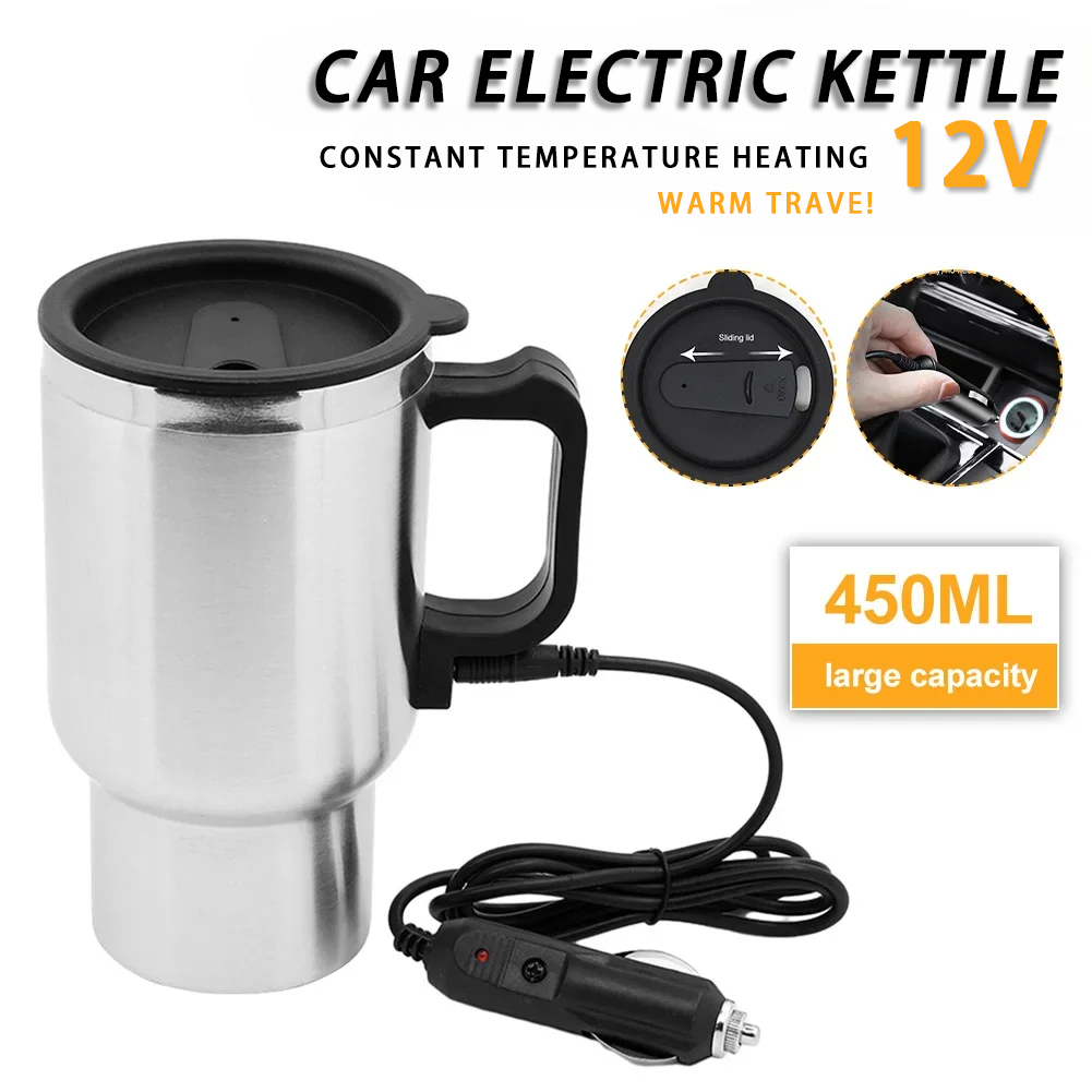 Outdoor Camping Kettle - Electric Heating Car Kettle DC 12V