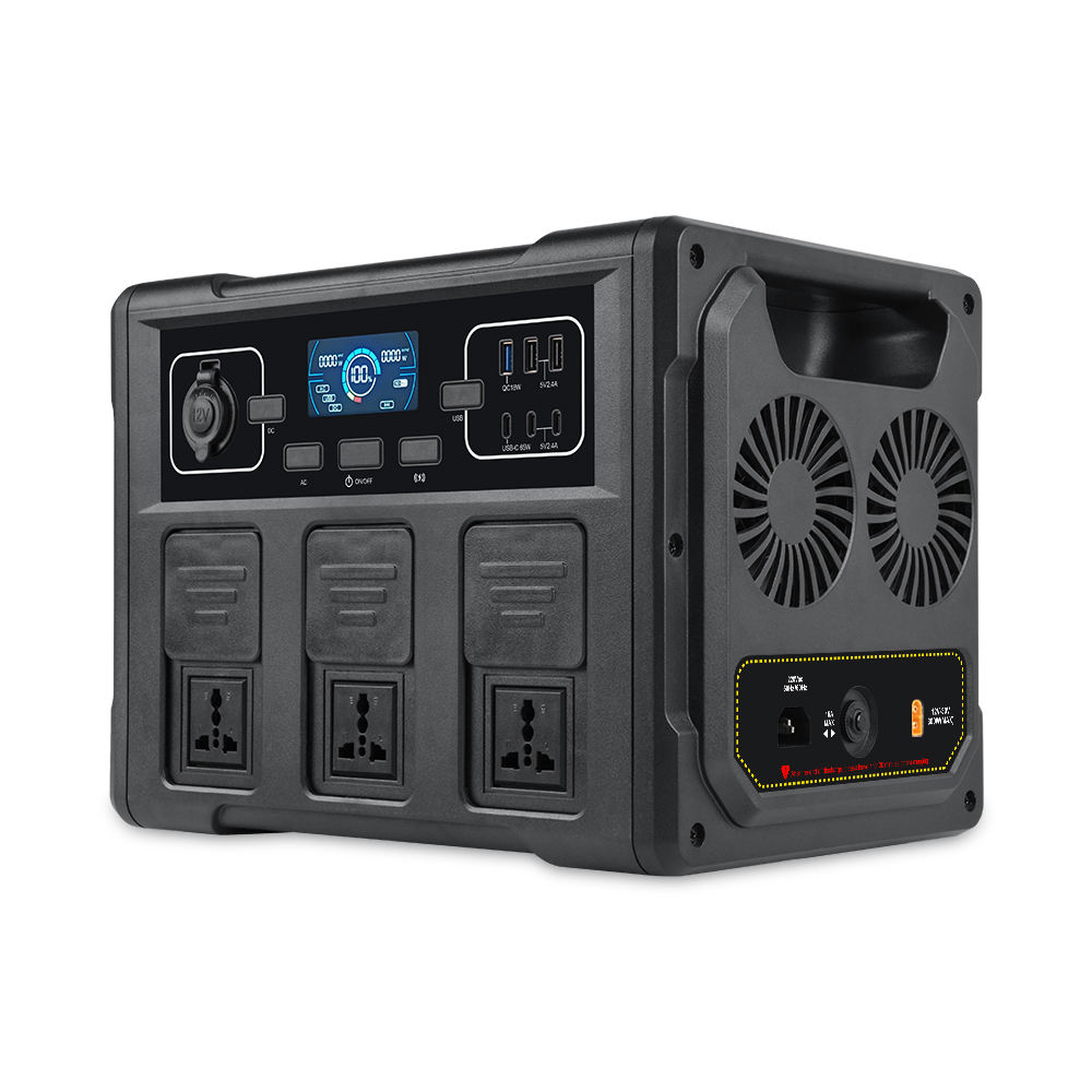 Battery Outdoor Camping - 1200W Portable Solar Generator, LiFePO4 Battery