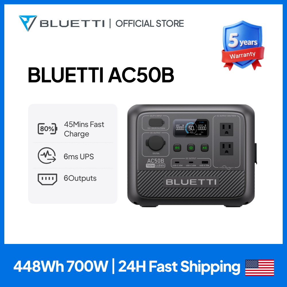 Outdoor Camping Kettle - BLUETTI AC50B Portable Power Station 700W