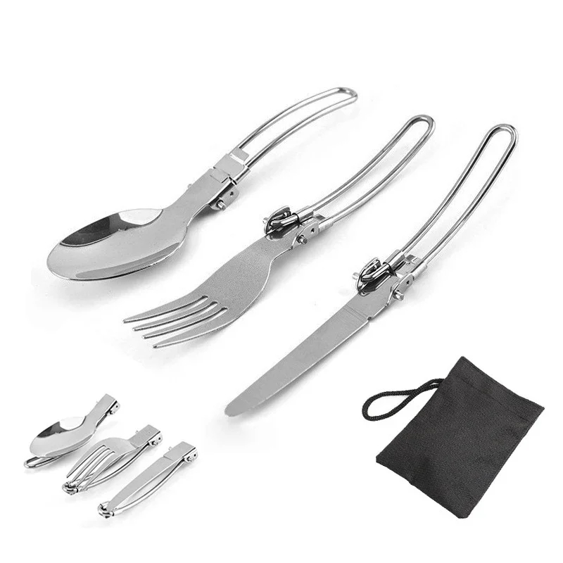 Outdoor Camping Glamping Share - 1-10PCS Foldable Camping Forks and Spoons