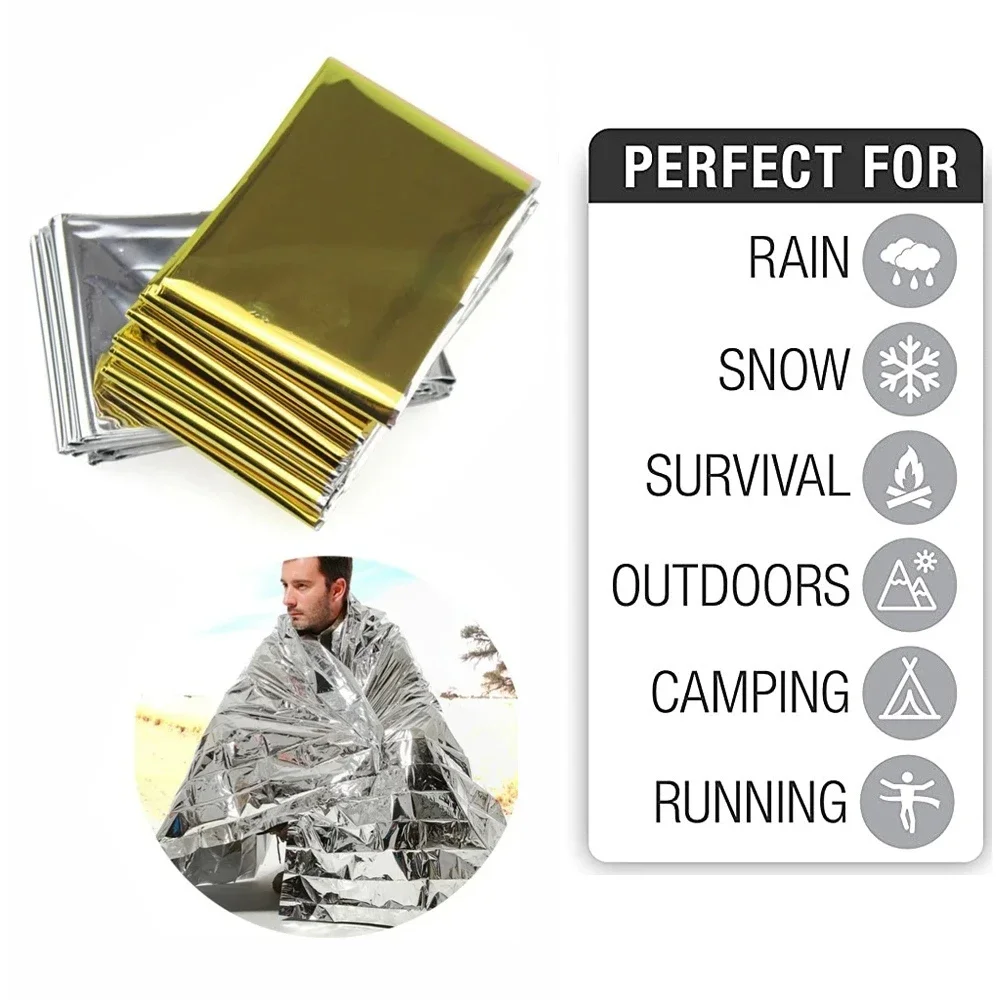 Outdoor Camping Carpet - 5Pcs Emergency Thermal Blanket Folding Waterproof