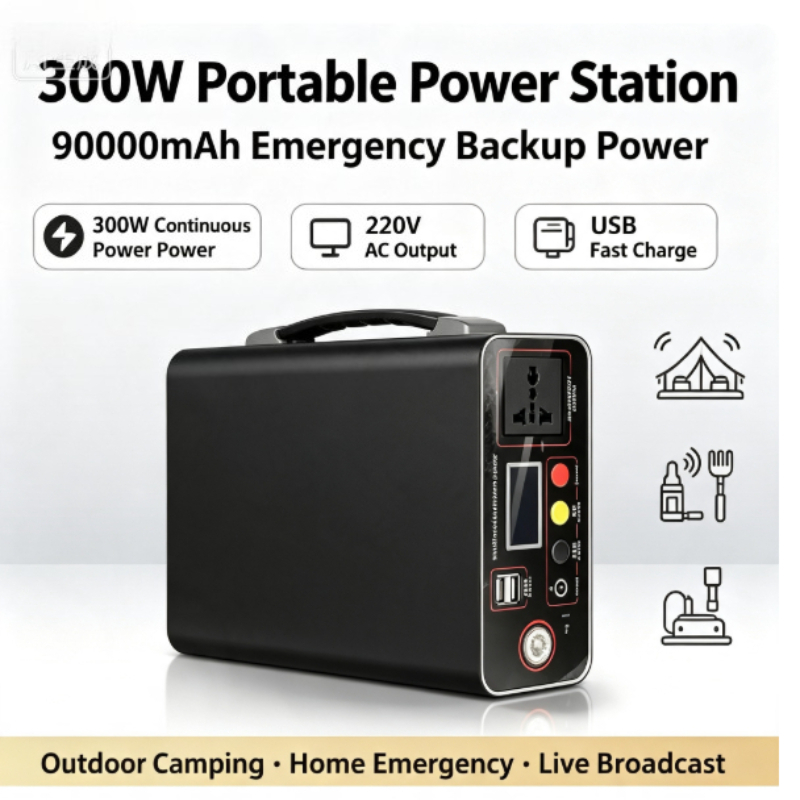 Outdoor Camping Kettle - Portable Power Plant 300W 220V, 333Wh,
