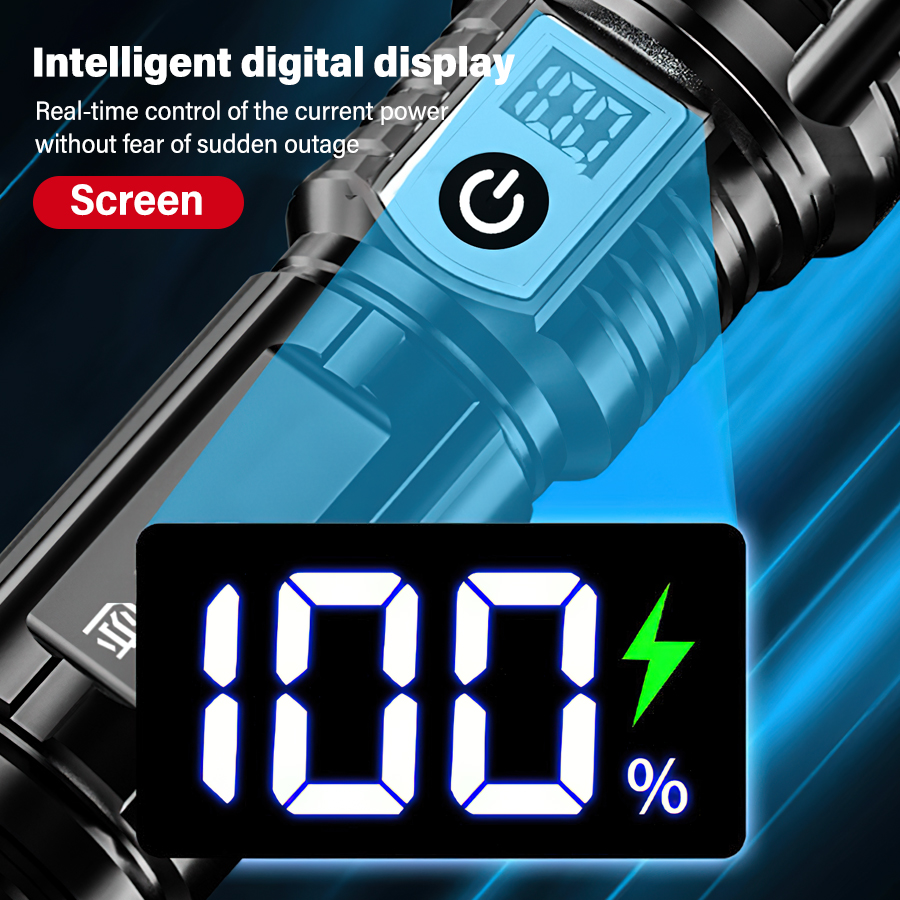 High Power 200000LM LED Flashl - đánh giá và giá Battery Outdoor Camping