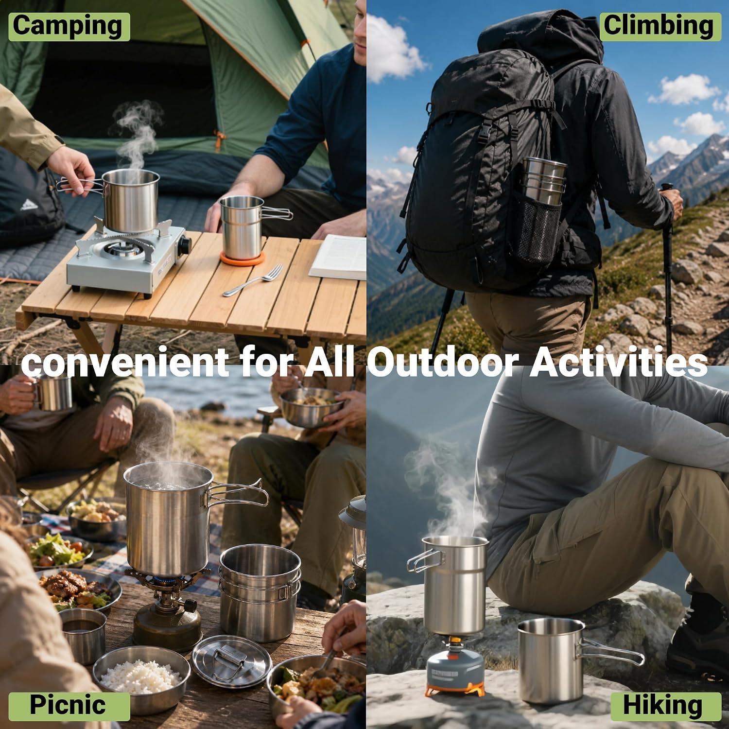 Foldable Camping Cups Mugs Cam - đánh giá và giá Outdoor Camping Kitchen Table