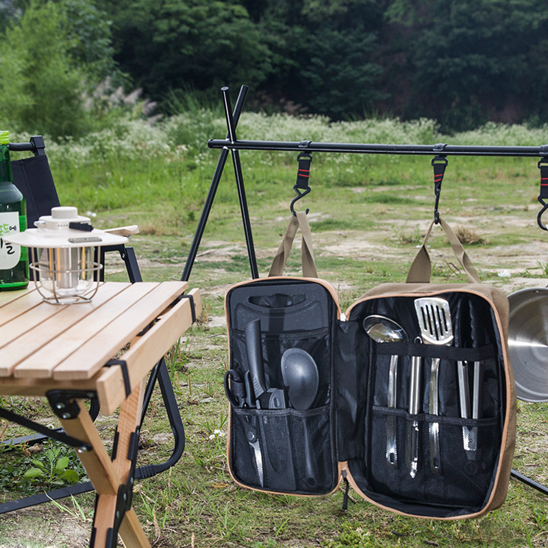 8pcs Camping Kitchen Cookware  - đánh giá và giá Outdoor Camping Kitchen Table