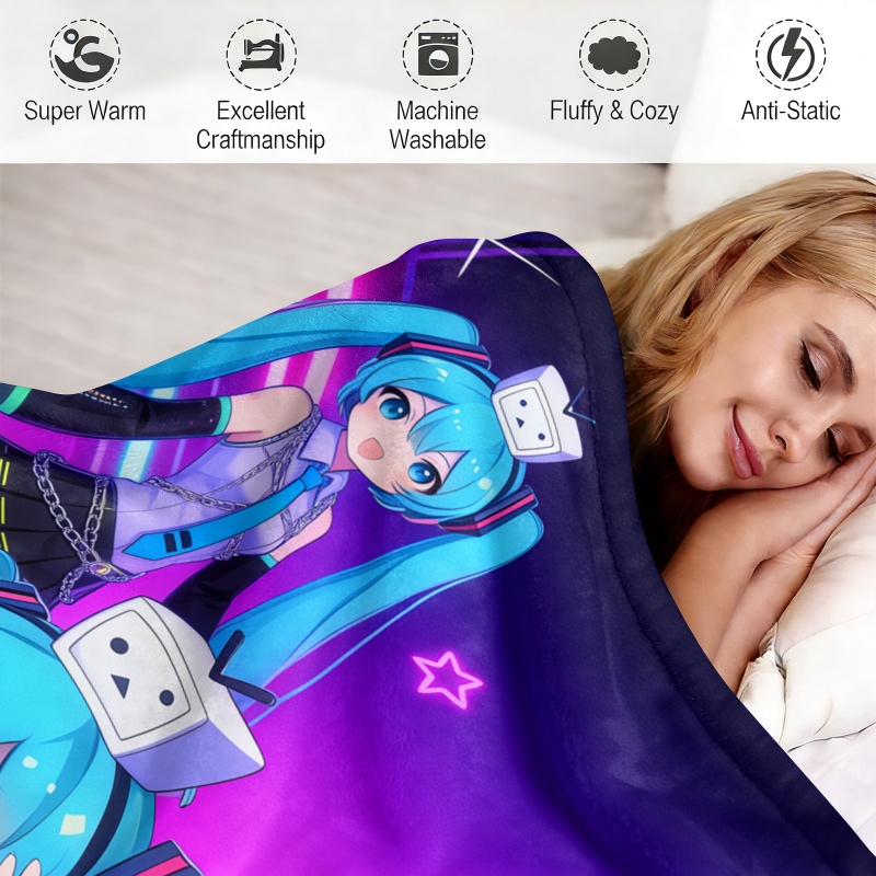 Hatsune Miku Flannel Blanket,  - đánh giá và giá Outdoor Camping Anime