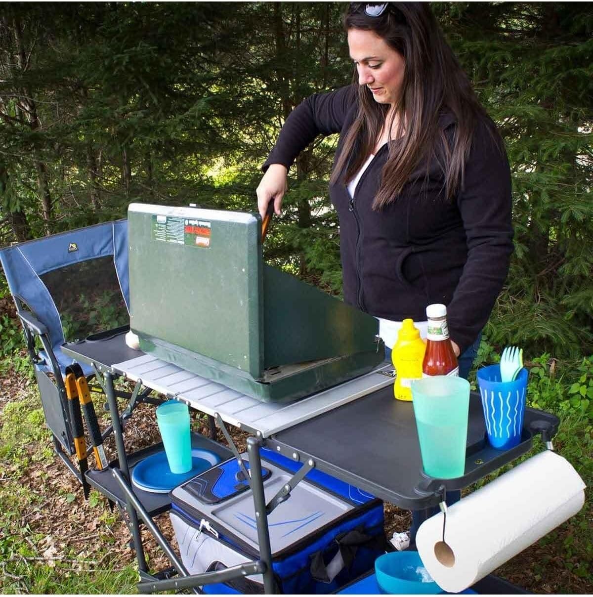 Slim Fold Portable Camping Kit - đánh giá và giá Outdoor Camping Kitchen Table