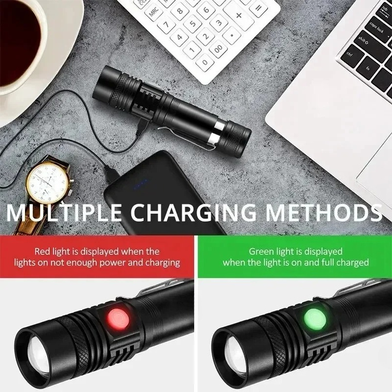 T6 LED Rechargeable Flashlight - đánh giá và giá Outdoor Camping Adventure