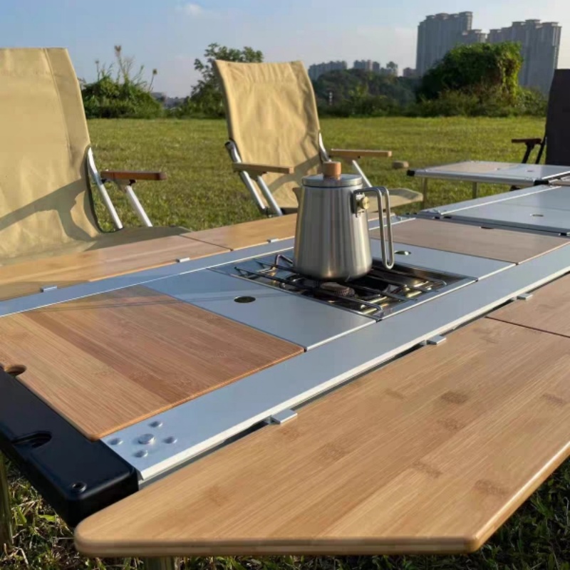 Tryhomy IGT Table Bamboo Exten - đánh giá và giá Outdoor Camping Kitchen Table