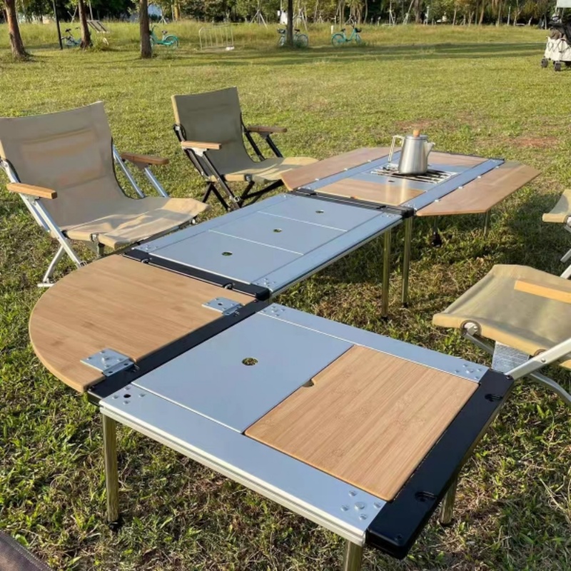 Tryhomy IGT Table Bamboo Exten - đánh giá và giá Outdoor Camping Kitchen Table