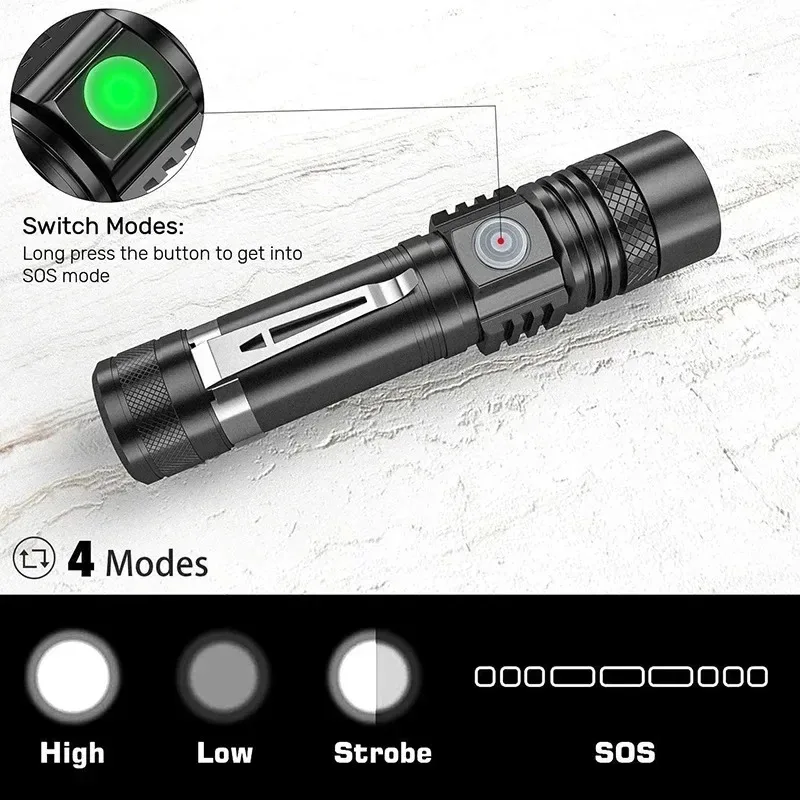 Rechargeable T6 Handheld Flash - đánh giá và giá Outdoor Camping Adventure