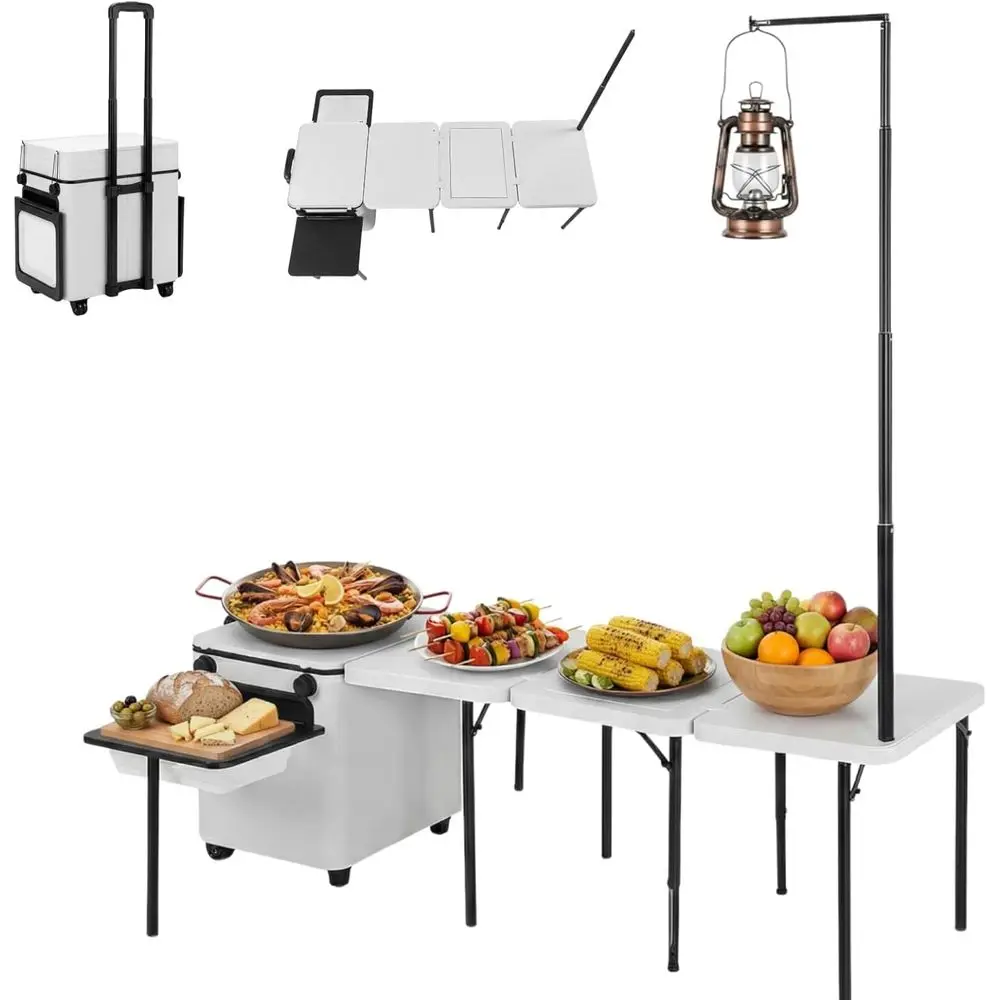 Portable Folding Outdoor Kitch - đánh giá và giá Outdoor Camping Kitchen Table