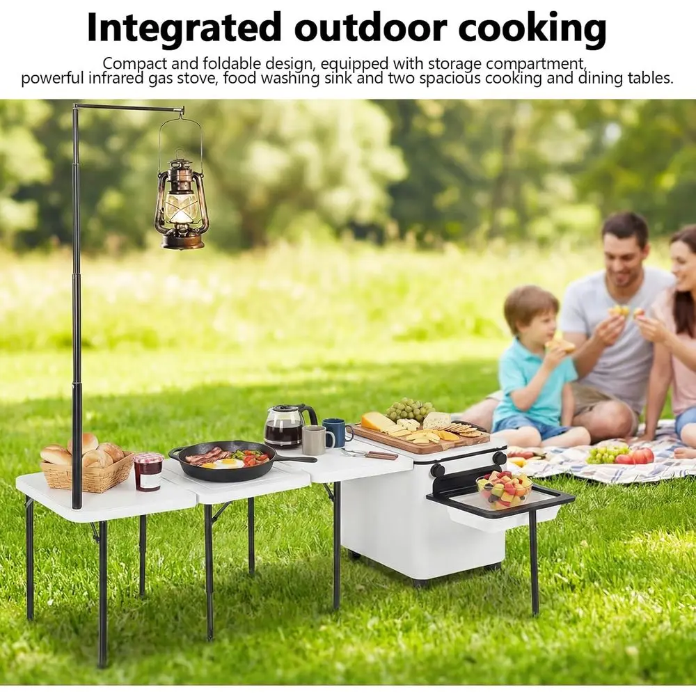 Portable Folding Outdoor Kitch - đánh giá và giá Outdoor Camping Kitchen Table