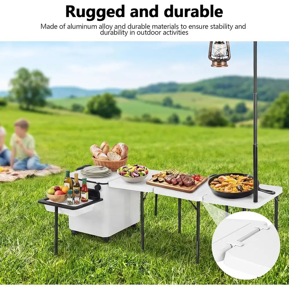 Portable Folding Outdoor Kitch - đánh giá và giá Outdoor Camping Kitchen Table
