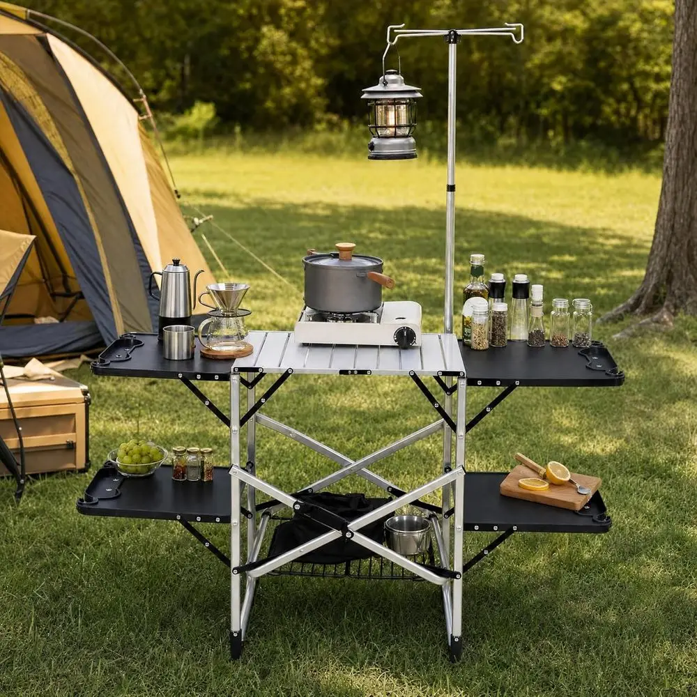 Portable Outdoor Kitchen Table - đánh giá và giá Outdoor Camping Kitchen Table