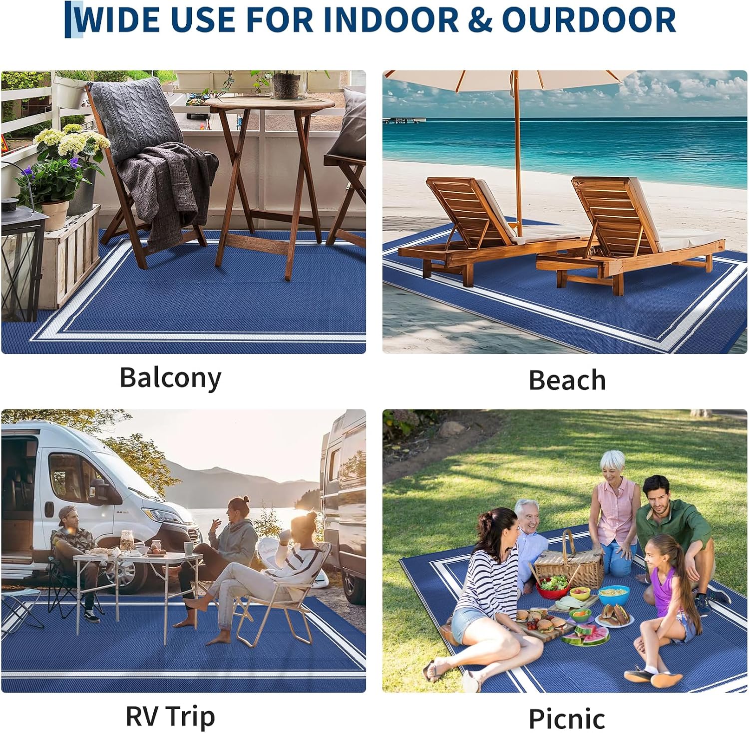 8x10/9X12FT Outdoor Rug Carpet - đánh giá và giá Outdoor Camping Rugs 8X10