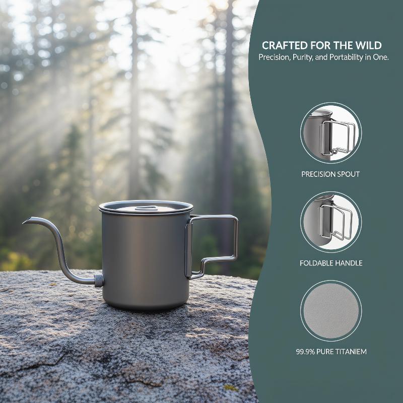 Pure Titanium Gooseneck Pour O - đánh giá và giá Outdoor Camping Kettle