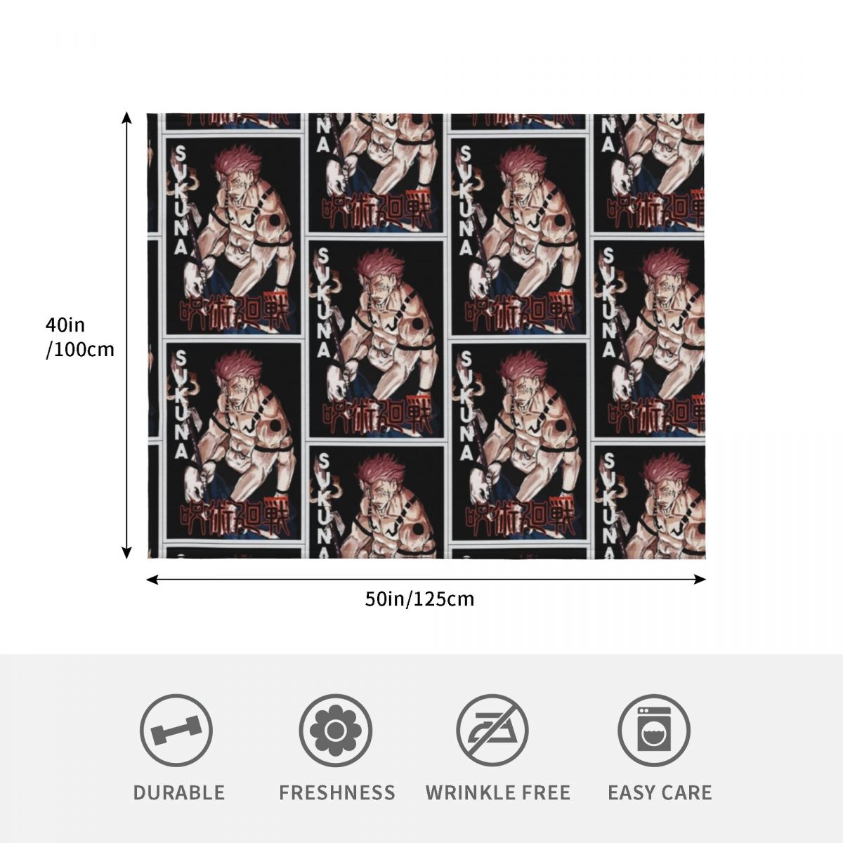Sukuna , Anime Throw Blanket O - đánh giá và giá Outdoor Camping Anime