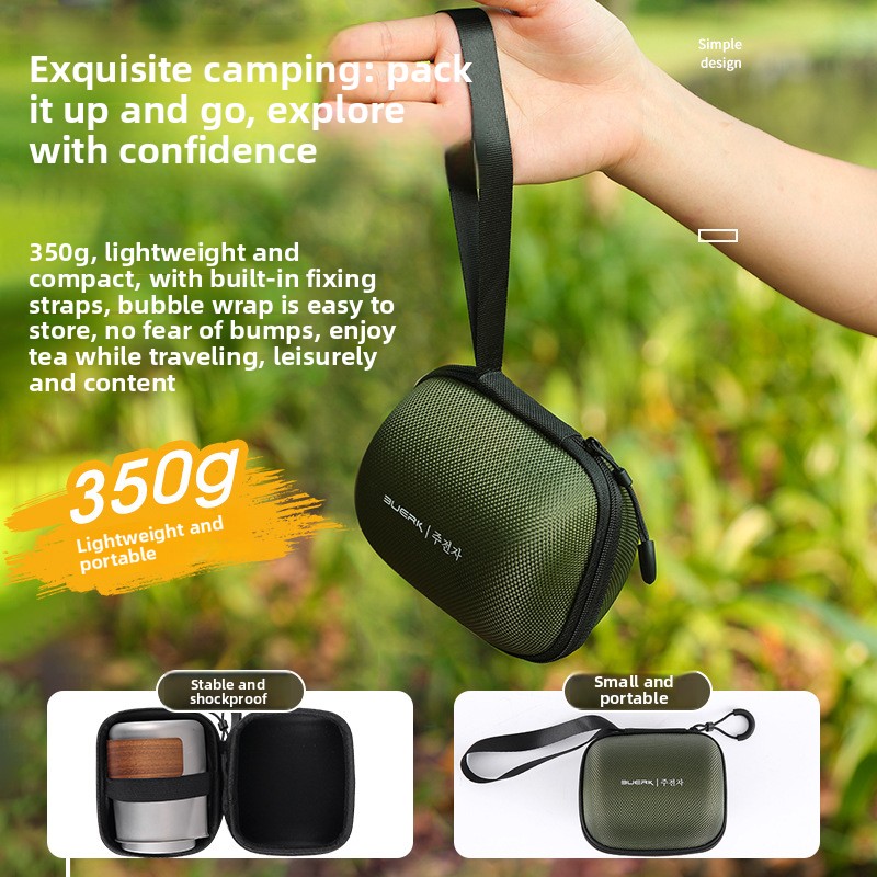Portable Travel Tea Set with T - đánh giá và giá Outdoor Camping Kettle