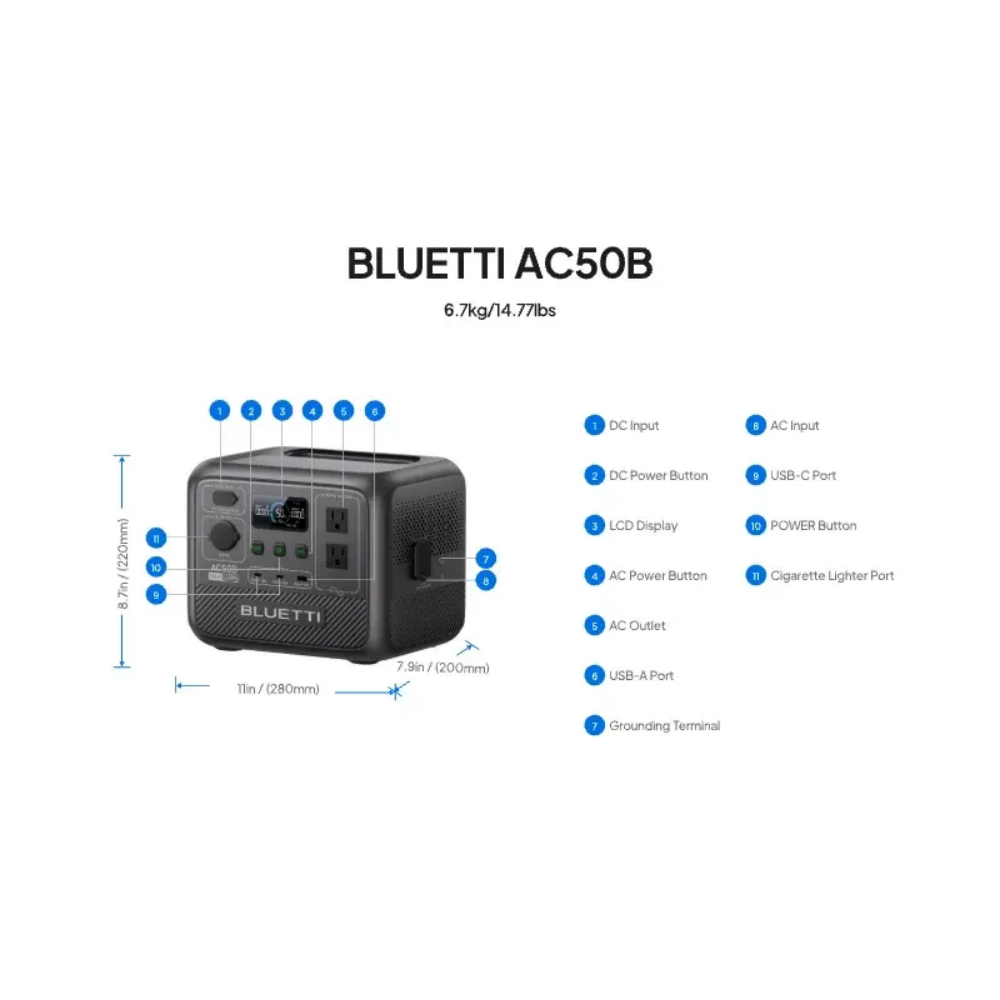 BLUETTI AC50B Portable Power S - đánh giá và giá Outdoor Camping Kettle