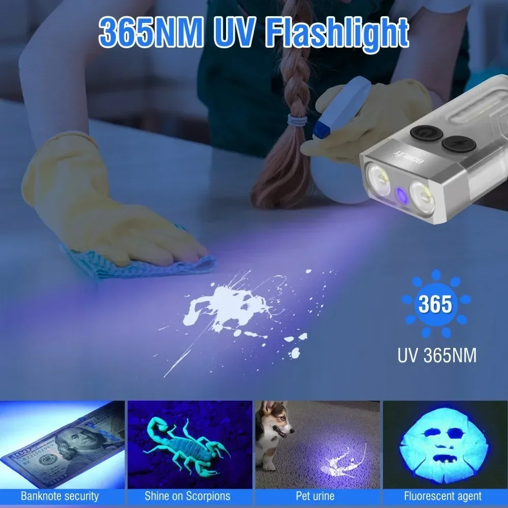BORUiT V10 Keychain UV LED EDC - đánh giá và giá Outdoor Camping Adventure
