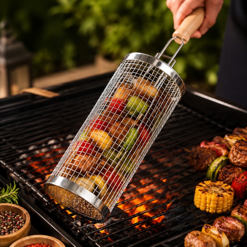 Round Barbecue Grill Basket Se - đánh giá và giá Outdoor Camping Youtube