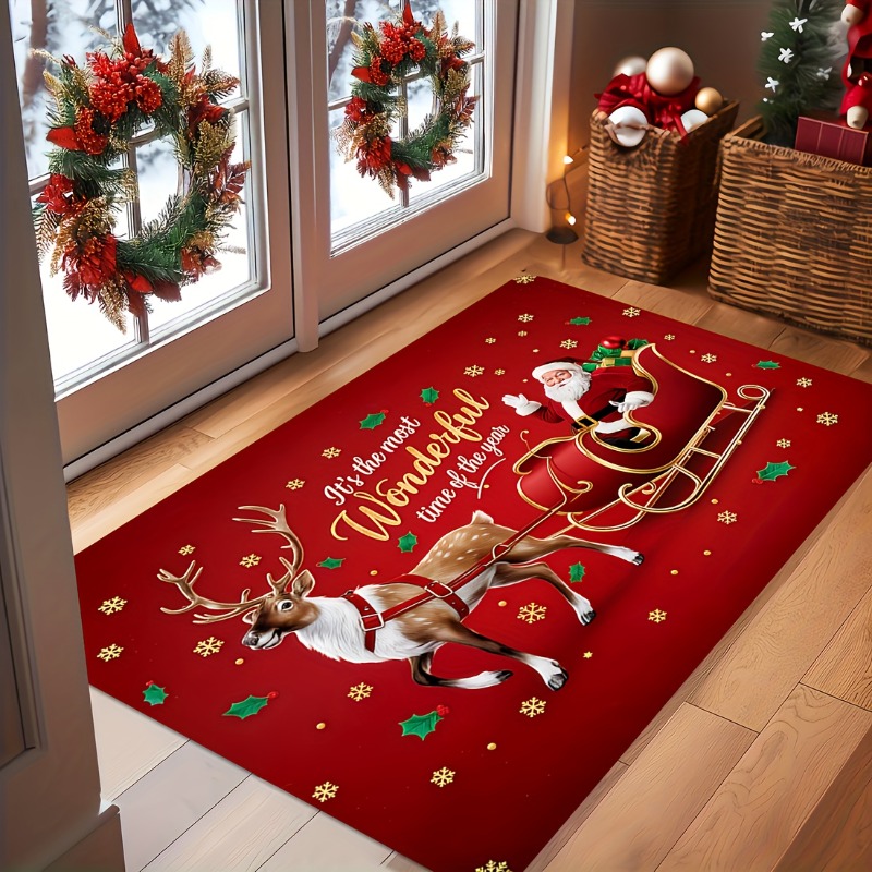 Red Christmas Flannel Doormat  - đánh giá và giá Outdoor Camping Quotes