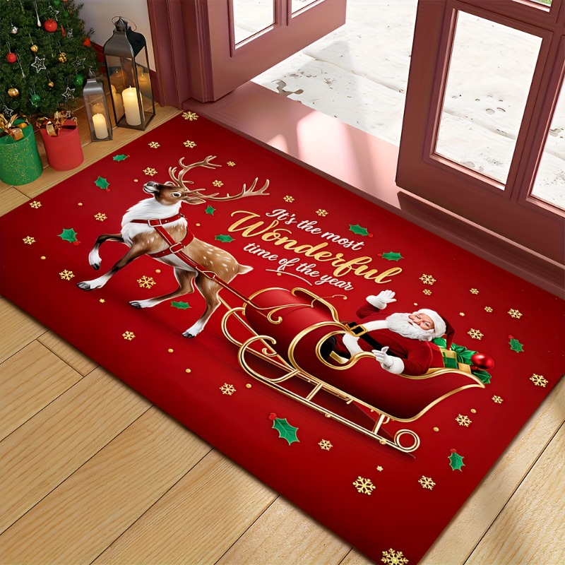Red Christmas Flannel Doormat  - đánh giá và giá Outdoor Camping Quotes
