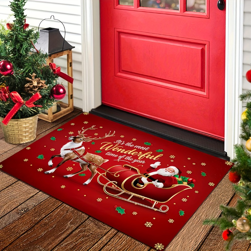 Red Christmas Flannel Doormat  - đánh giá và giá Outdoor Camping Quotes
