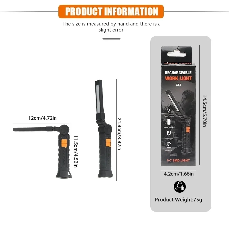 Portable COB LED Flashlight Re - đánh giá và giá Battery Outdoor Camping
