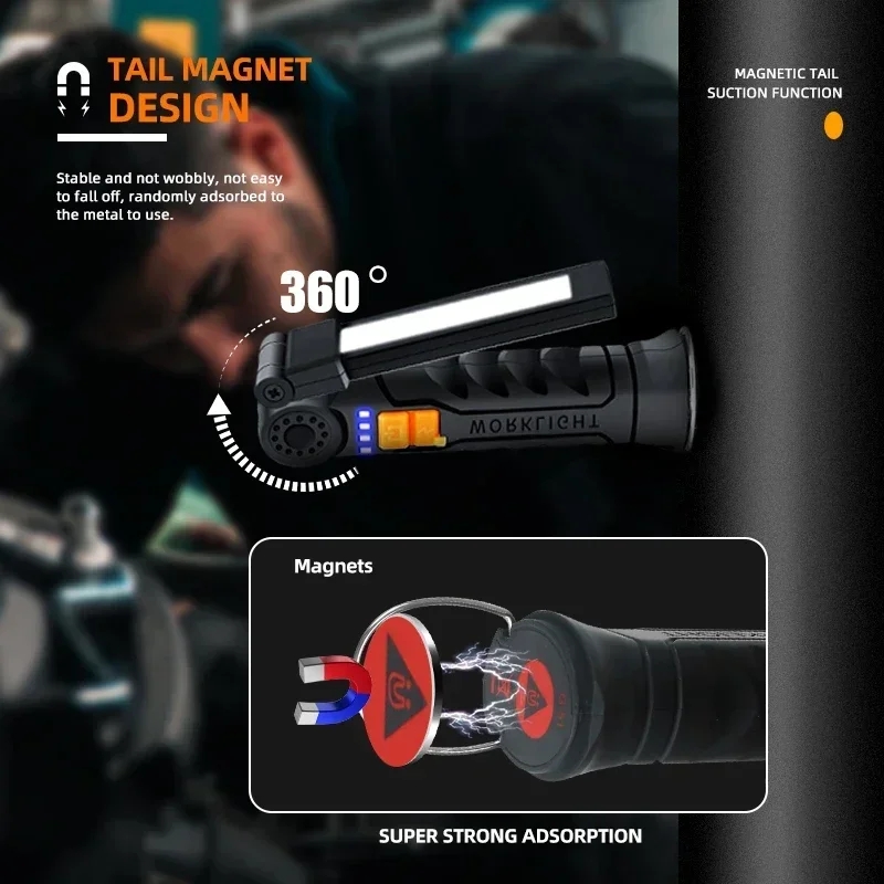 Portable COB LED Flashlight Re - đánh giá và giá Battery Outdoor Camping