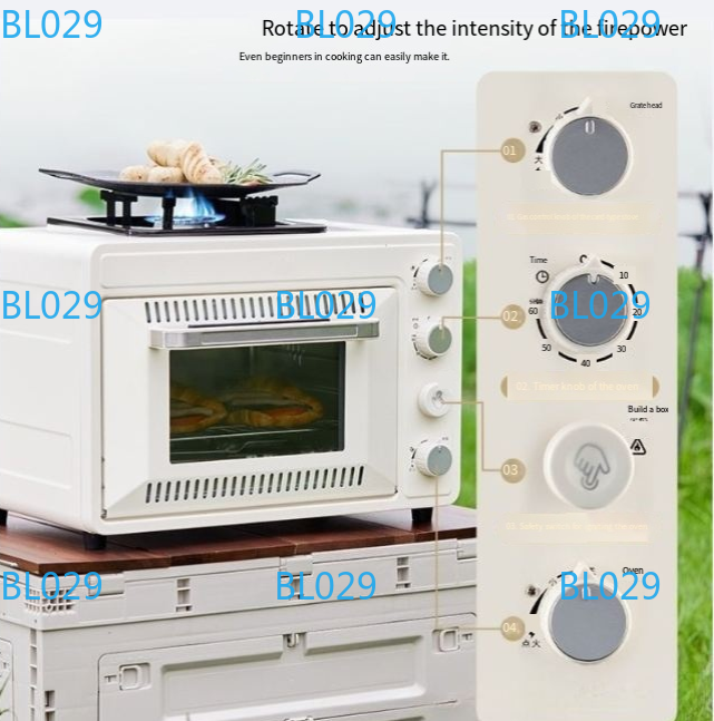 Portable small baking oven Hou - đánh giá và giá Outdoor Gas Camping Oven
