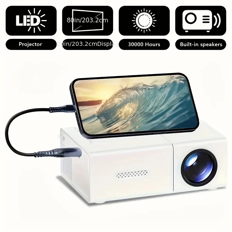 1080P LED Mini Projector with  - đánh giá và giá Outdoor Camping Movies
