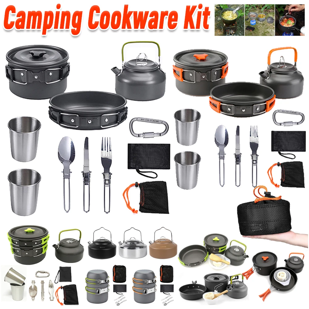 Camping Cookware Kit Kettle Po - đánh giá và giá Outdoor Camping Kettle