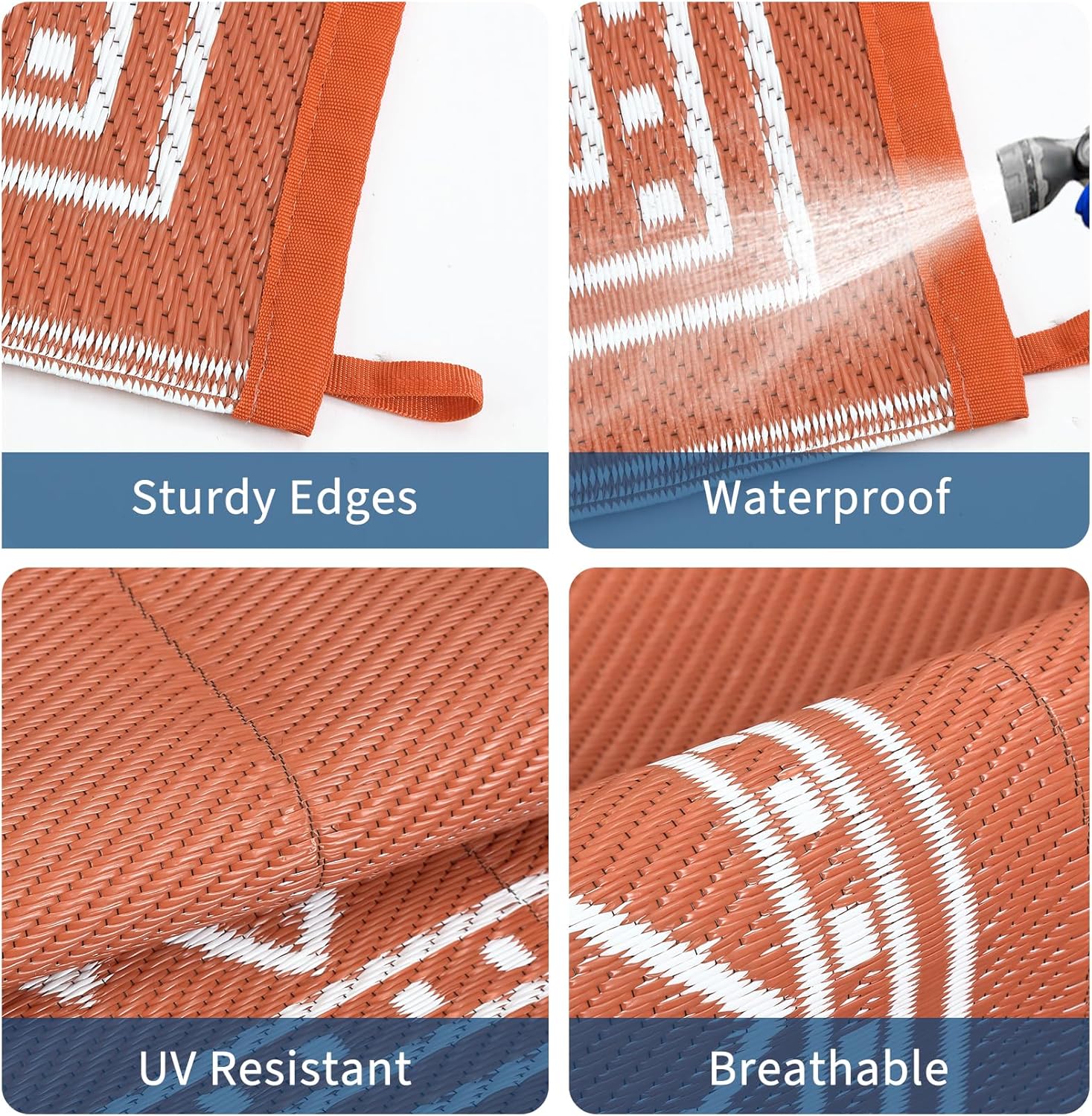 8x10 Waterproof Reversible Pla - đánh giá và giá Outdoor Camping Rugs 8X10