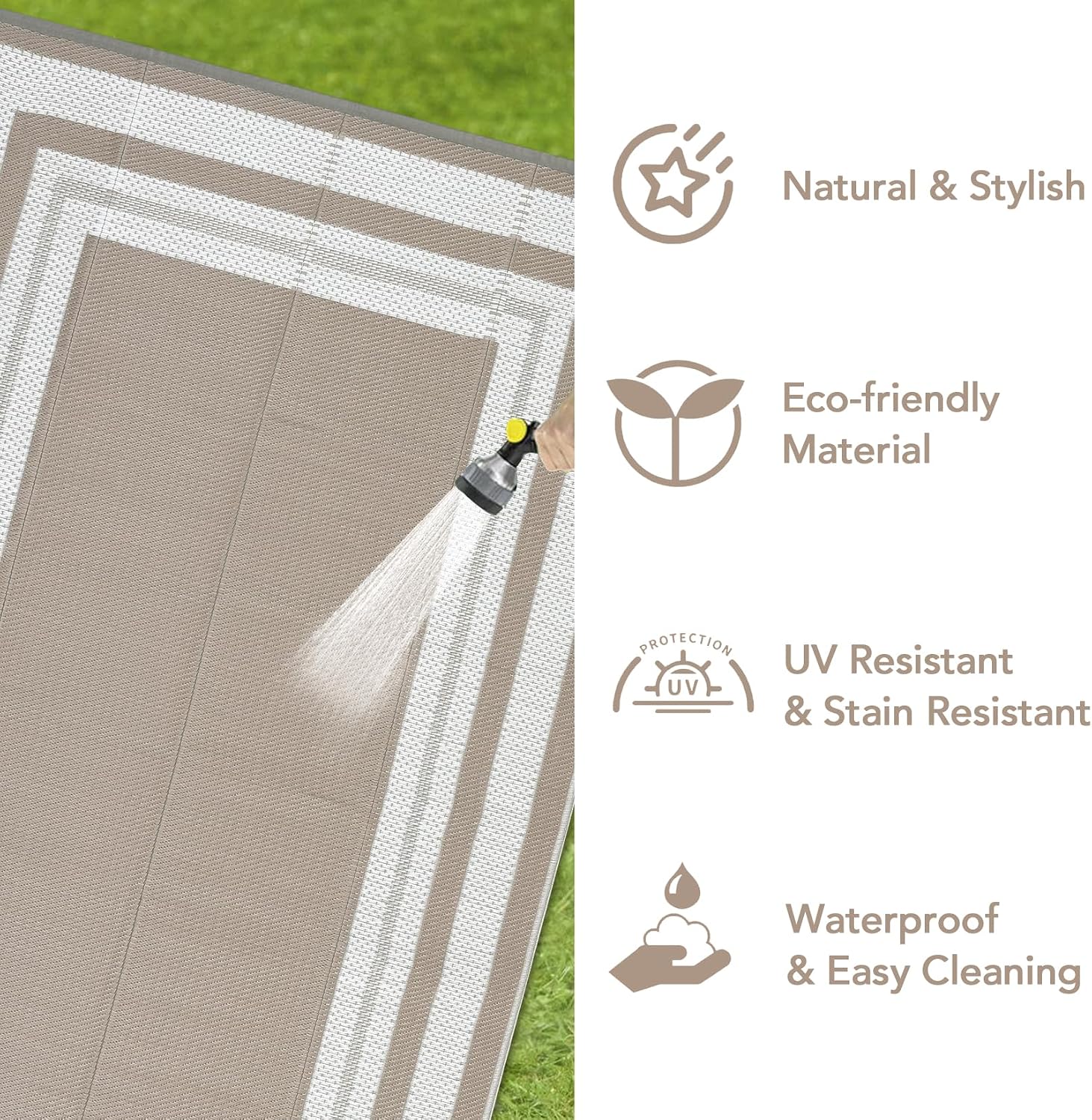 8x10 Outdoor Rug – Waterproof  - đánh giá và giá Outdoor Camping Rugs 8X10